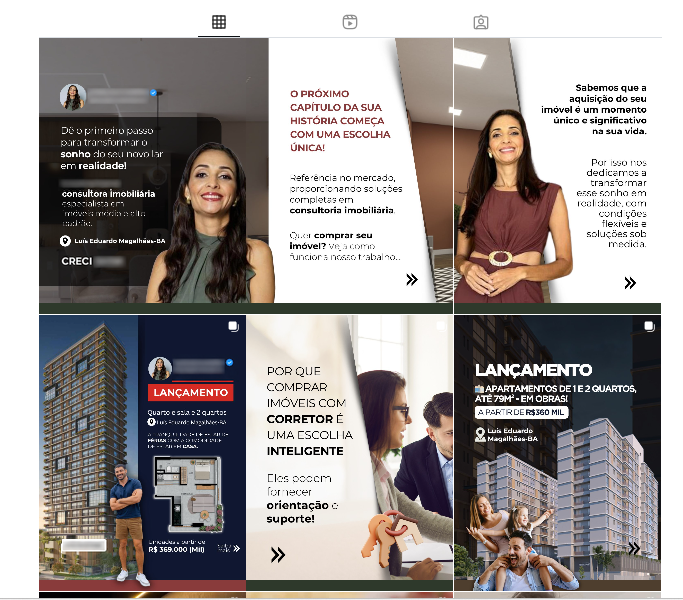 O mesmo perfil depois da organização pela ConstruLeads